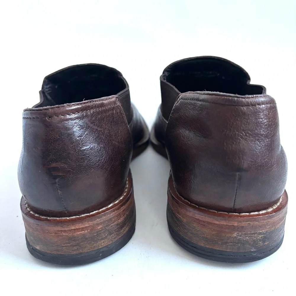 Cole Haan Goring Padded Heel Loafer Dress Shoes Slip On Brown Leather Size 10.5M